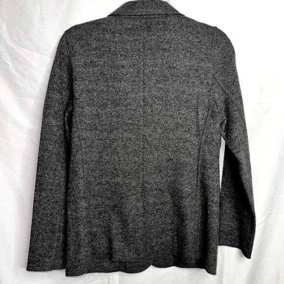 Talbots Womens Size 8 Gray Wool Lightweight Long Sleeve V-Neck Pocket Blazer - Picture 5 of 10